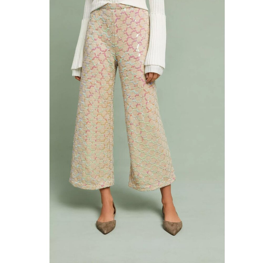 Anthropologie wide-leg sequin pants US 2,4